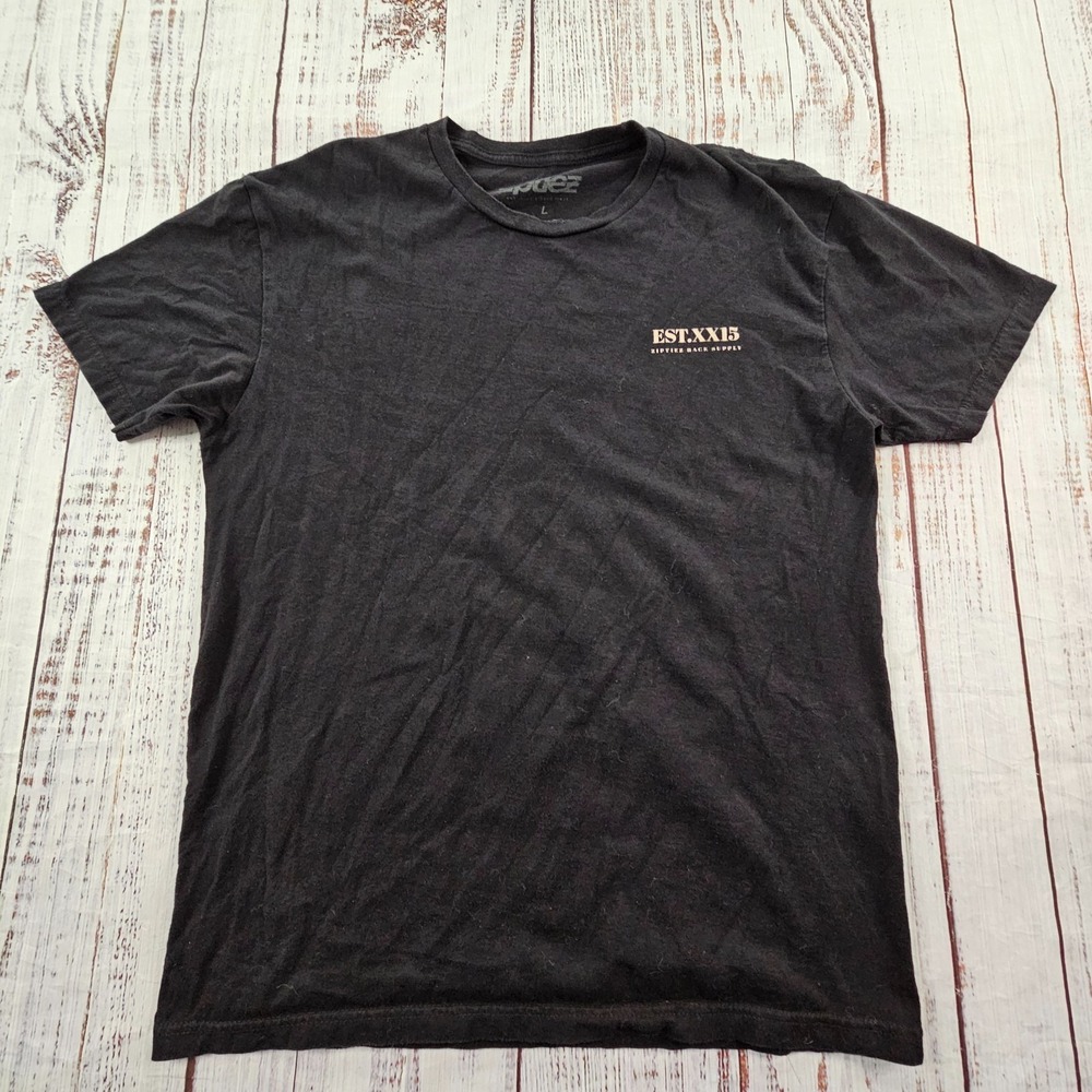 Ziptiez Race‎ Supply Bad Ideas Good Times Black Short Sleeve T-Shirt Men's L